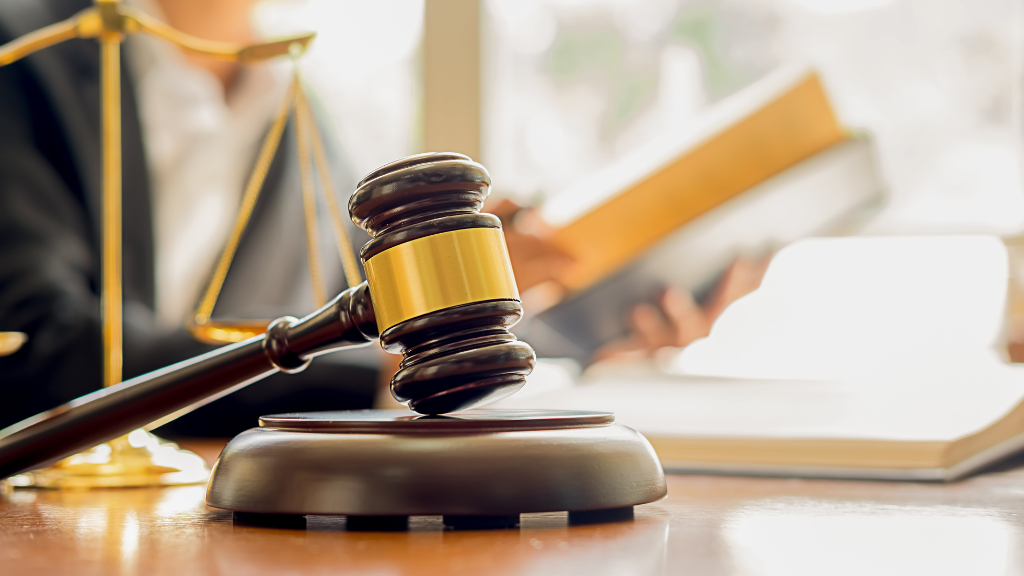 Judge's gavel and legal book on desk symbolizing UK family court justice system
