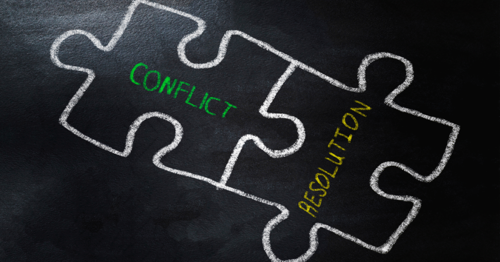 Close-up of a black jigsaw puzzle piece with the word 'Court' in green, symbolising the need for reform in the UK family court system.